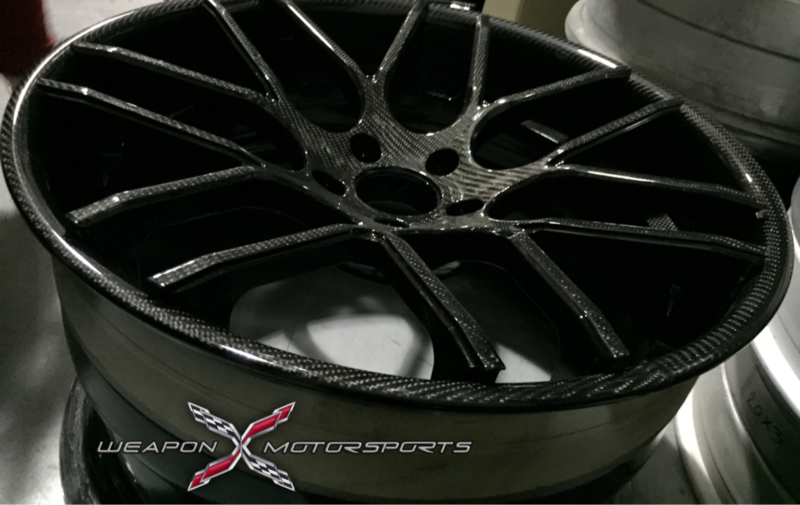 Carbon Fiber wheels on Ron's Triple Black Z06 Convertible